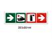 SKILT F�RSTEHJ./BRANN SYMBOL m/PILER H�YRE