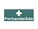 SKILT SVENSK:"F�rbandsl�da" m/Symbol