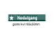 SKILT "N�DUTGANG" m/STJERNE *