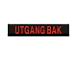 SKILT "UTGANG BAK"
