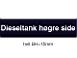 SKILT "DIESELTANK H�YRE SIDE" HVIT
