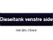 SKILT "DIESELTANK VENSTRE SIDE" HVIT