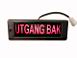 KLOKKE "UTGANG BAK" m/LYS