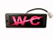 KLOKKE "WC" m/LYS